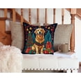 thumbnail image 5 of Golden Retriever Christmas Fabric Decorative Pillow 14 in x 14 in, 5 of 5