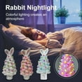thumbnail image 3 of Easter Bunny Night Light, Pink Rabbit Shaped Decorative Accent For Bedroom, Tabletop, Or Shelf Decoration, 3 of 3
