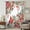 Green Red, variant on Cardinal Bird Sheer Curtains 45 Inches Long for Bedroom, Winter Poinsettia Pine Cones Berry Black Light Filtering Privacy Drapes, Breathable Semi Sheer Short Window Treatment for Kitchen Bathroom