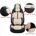 thumbnail image 3 of Maidao Sets Front Back Car Seat Bottom Water Proof for Nissan for Sentra 2007-2012 5 Seats with Backrest Black Beige, 3 of 5