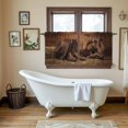thumbnail image 4 of Cowboy Western Tier Curtains 24 Inch Length, Cowboy Hats Boots Retro Rose Brown Wooden Cafe Short Curtains for Bathroom Over Sink, Small Kitchen Curtain Light Filtering Drapes 2 Panels 27.5"Wx24"L, 4 of 8