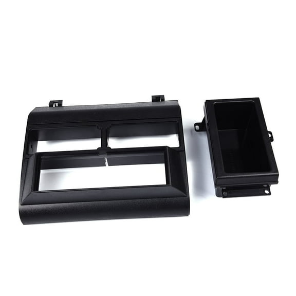 PIT66 Black Pocket Radio Dash Bezel Kit Mount Trim Fit for 1988-1994 Chevy GMC Trucks