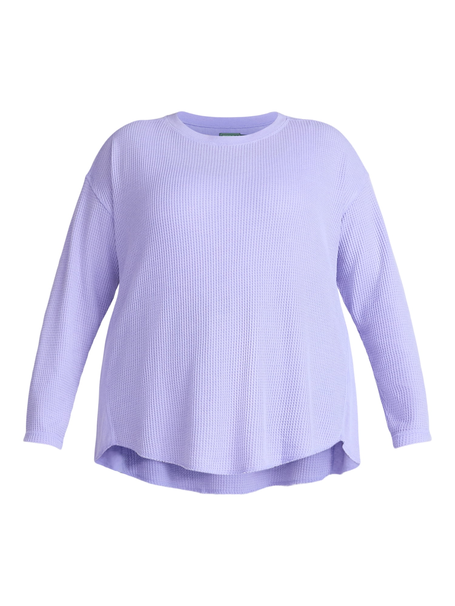 Terra & Sky Women’s Plus Waffle Knit Tunic Top, Sizes 0X-4X
