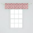 thumbnail image 2 of Ambesonne Panda Window Valance, Monochrome Bears and Hearts, 54" X 12", Pink and Dark Seafoam, 2 of 3