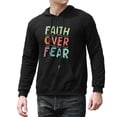 thumbnail image 2 of JEUXUS Faith Over Fear Hoodie - Christian Womens Hoodie; God Words On Back Jesus Hoodies, 2 of 4