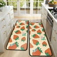 thumbnail image 4 of Kitchen Rugs Sets Of 2,Orange Strawberry Plants Fruit Anti Fatigue Kitchen Mat Rugs Non Slip Washable,Decorative Kitchen Floor Mats for Kitchen,Sink,Laundry,17"x47"+17"x47", 4 of 5