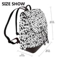 thumbnail image 2 of Balery Black Footprints Mochila de Cuero para Mujeres, Gran Capacidad, Bolsa de Viaje Multifuncional, Mochila de Cuero y Bolsa de Hombro para Mujeres, 2 of 4