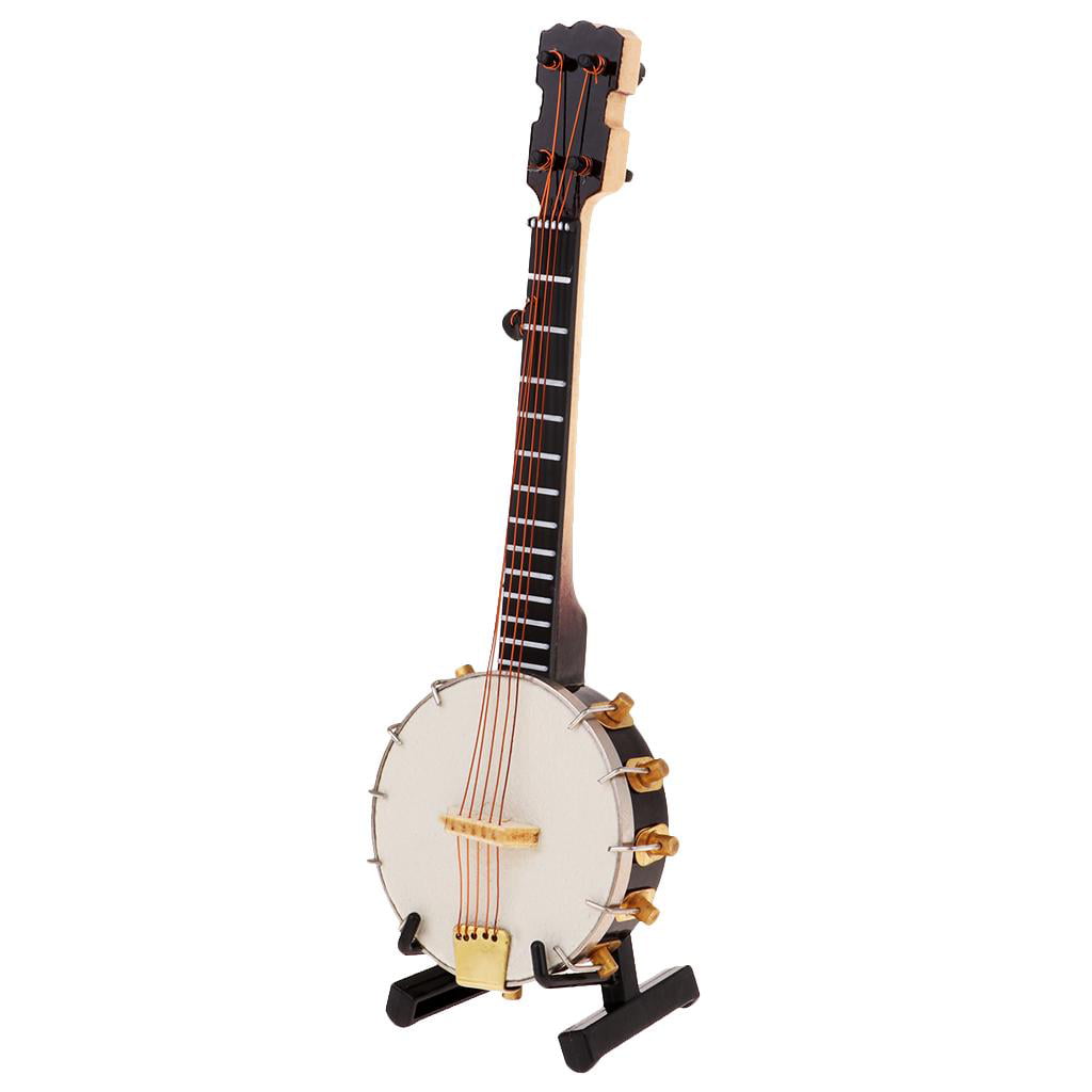 1/6 Metal Musical Instruments Banjo Model Soldier Scenario Accessories Set 