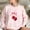 *Pink 02, variant on ClodeEU Women's Cute Cherry and Bow Print Round Neck Sweatshirt,Crewneck Long Sleeve Drop Shoulder Pullover Tops Pink 02,Womens Plus M