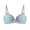 Blue, variant on Women's Triangle Bras Deep V Neck Adjustable Spaghetti Straps Bralette Sweetheart Cute Seamless Supprotive Bras Black M