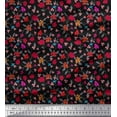thumbnail image 1 of Soimoi Cotton Duck Fabric Berries,Leaves & Floral Artistic Print Sewing Fabric Yard 42 Inch Wide, 1 of 1