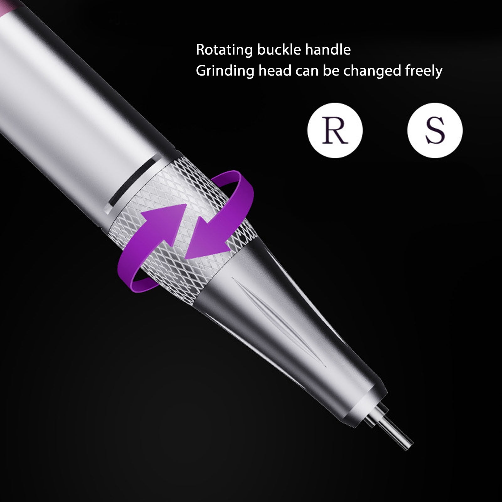 NFTIGB Professional 35000 RPM Electric Nail Drill Machine Portable E-File High Speed Low Noise for Manicure Pedicure Salon Home Use with Built-in Battery