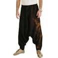 thumbnail image 2 of Men's Casual Elastic Waist Baggy Hippie Yoga Harem Pants Men Hippie Boho Gypsy Aladdin Hippie, 2 of 3