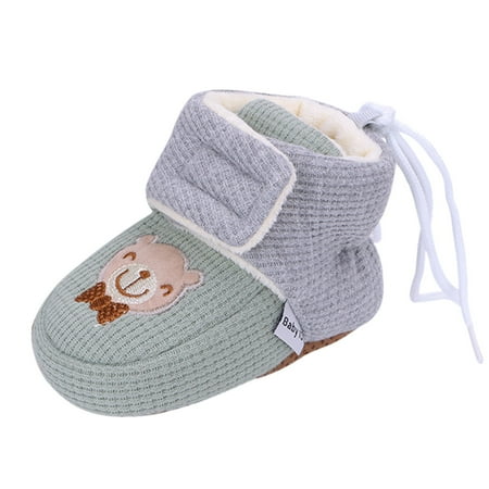

Fsqjgq Toddler Girls Dress Shoes Baby Shoes Toddler Boots Soft Bottom Toddler Shoes Plus Velvet Thick Non Slip Large Cotton Shoes Baby Cowboy Boots Cake Topper Flock Grey One Size