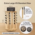 thumbnail image 3 of Increased Size Chip Display Rack, 5 Tiers 40 Clips Wooden Rotating Display Stand, Snack Rack for Pantry Retail Countertop, 22.5" (57.2 cm) High, 3 of 6