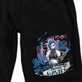 thumbnail image 7 of Arcane Jinx Pink Splash Background Adult Black Sleep Pajama Shorts-Medium, 7 of 7
