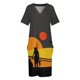 thumbnail image 3 of Tatooine - Vestido suelto estilo coreano para mujer con tirantes en el pecho y falda de sol colorida., 3 of 6