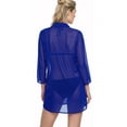 thumbnail image 2 of HAPPY BAY Women's Beachwear Swimsuit Coverups Summer Swim Beach Cover ups for Swimwear Women Bikini Dress Tops Cover up M Royal, Solid, 2 of 6