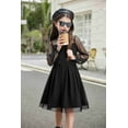 thumbnail image 4 of Arshiner Girls Formal Dress Fall Long Sleeve Church Funeral Tulle DressesBlack Size 10-12, 4 of 10