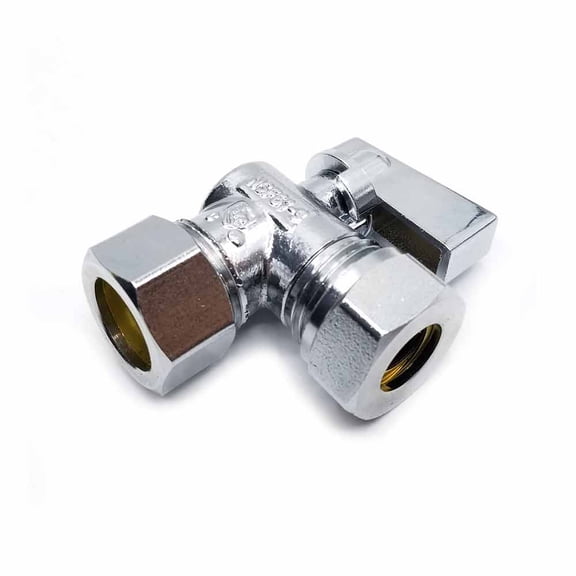 Thrifco 7646464 5/8 Inch Compression x 1/2 Inch Slip Joint (Angle Stop) - (Lead Free)