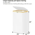 thumbnail image 4 of SpaceAid Double Laundry Hamper 2 Section with Lid and Removable Laundry Bags, 160L Clothes Basket, White, 4 of 7