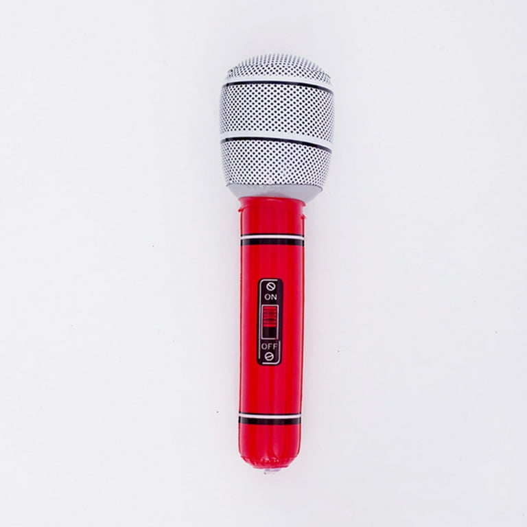 Inflatable Microphone 40Cm 4 Astd Neon