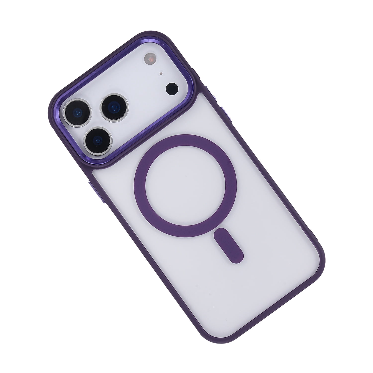 Crystal Clear Focus MagSafe Case for iPhone 17 Pro Max - Purple