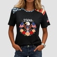 thumbnail image 2 of idosla 250 Anniversary USA Shirt Women 250th Anniversary USA Shirt Patriotic American Flag Eagle Tops 1776-2026 Tshirt Gifts (Light Gray, M), 2 of 6