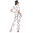 thumbnail image 4 of White Mark Women's Tropical Short Sleeve Button-Down Pajama Set, 4 of 6