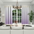 thumbnail image 3 of Lfeey Room Darkening Blackout Curtains 63 Inches Long, Purple Ombre Grommet Curtains, 2 Panels, 3 of 6
