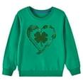 thumbnail image 1 of Posijego Chandails en Molleton pour Enfants de la Saint-Patrick Imprimé Trèfle Manches Longues Pull pour Enfants, 1 of 4