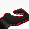 thumbnail image 3 of Gancho para bolso de coche, 2 en 1, ganchos para reposacabezas de asiento de coche, soporte de almacenamiento de cuero duradero para colgar bolsas de comestibles, paquete de 2, rojo, 3 of 5
