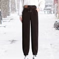 thumbnail image 1 of Pantalones Harem Salvador Invierno para Mujer Pantalones de Chándal Forrados de Felpa M, 1 of 9