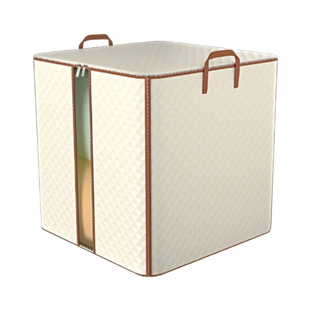 Fiudx Bolsa de Almacenamiento, Organizador de Colchas Plegable, Contenedor de Gran Capacidad, Bolsa de Armario con Doble Cremallera, Ideal para Mudanzas, Solución para Viajes En Casa, Material Ecológ