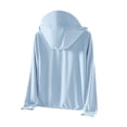 thumbnail image 6 of JoveMarine Men and Women UPF 50+ Sun Protection - Lightweight Fishing Shirts for Men Long Sleeve Zip Up Hoodie Couple Skin Sun Protection Breathable Water Resistant Workwear,Sky Blue 3XL, 6 of 7