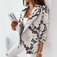 thumbnail image 3 of Aofany Womens Suit Office Blazers Business Attire Plaid Printed Long Sleeve Button Slimming Cardigan Coat Tops, 3 of 5