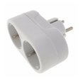 thumbnail image 1 of Enchufe horizontal redondo de 2 vías, tipo C, carga máxima 3500 W, 250 V, blanco, aprox. 9 x 5 x 8 cm, 79 g, 1 of 5