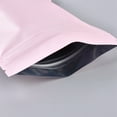 thumbnail image 2 of 100 pc Solid color Plastic Zip Lock Bags Resealable Aluminum Foil Pouch Food Storage Bags Pink 15x10cm Unilateral Thickness: 3.9 Mil(0.1mm), 2 of 2