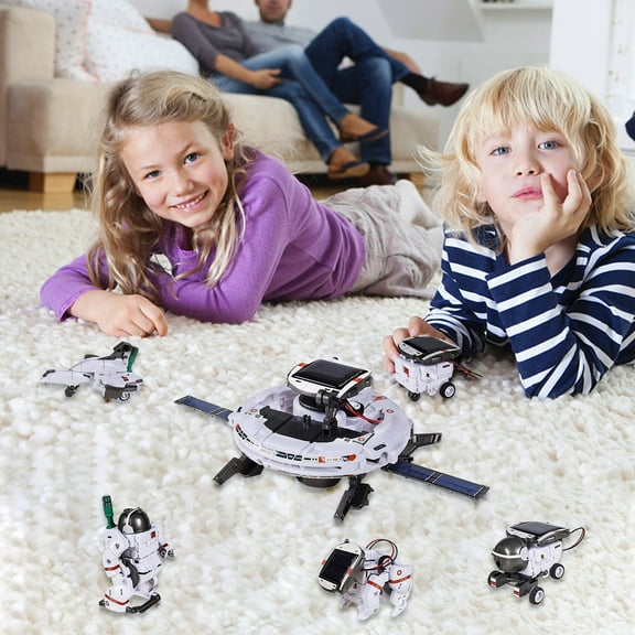 sdhkgrrt under $5 Solar Robot Kit, Solar Robot Kit 6-in-1 Science Kit,STEM Learning BuildingToysforKids,Solar Powered SpaceToys,Educational Experiments Kit