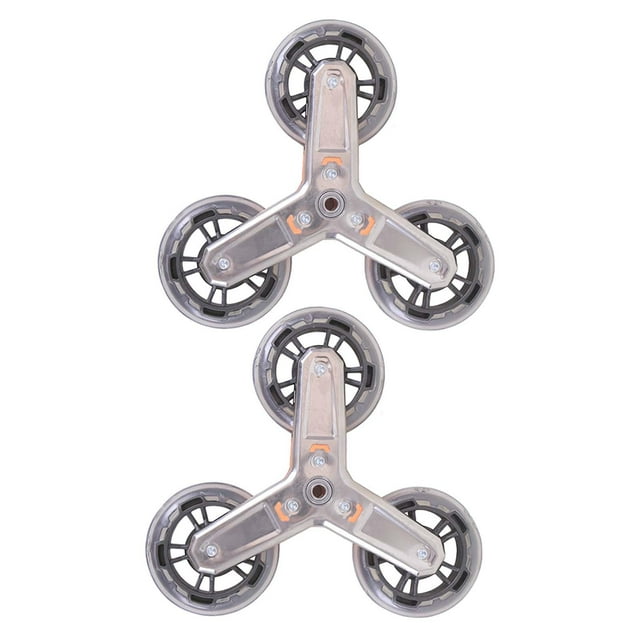 Shengyu 2x Replacement Triangle Stair Climbing Wheels Triangular Luggage Cart Wheels Orange Orange 21cm