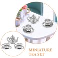 thumbnail image 3 of OUNONA 1 Set Doll Tea Set Silver Iron DIY Projects Simple and Delicate Design Gift, 3 of 8