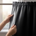 thumbnail image 4 of Blackout Curtains 45 Inch Length Bedroom | Thermal Curtains for Summer Heat, Light Blocking Privacy Window Drapes for Bedroom livingroom, 4 of 5