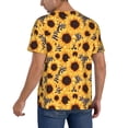 thumbnail image 2 of Hirioo Artistic Zebra Print Sunflower for Men's Baseball T-shirt Shirts Short Sleeve Casual Summer Button Stretch T Shirts,Size S-4XL-XX-Large, 2 of 7