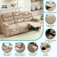 thumbnail image 5 of BALUS Recliner Sofa Sets with Storage & Cup Holders - Ergonomic Suede Reclining Couch, Metal Frame, Space-Saving Design, Beige, 5 of 8