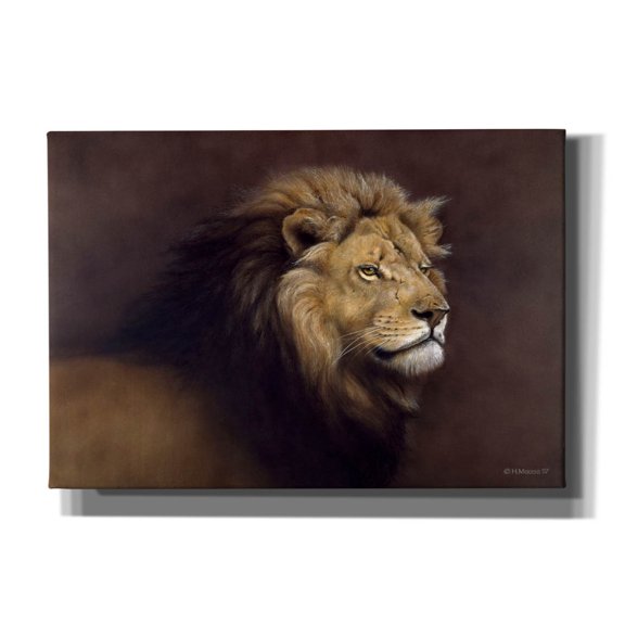 Epic Graffiti 'Lion Male' by Harro Maass, Canvas Wall Art, 26"x18"