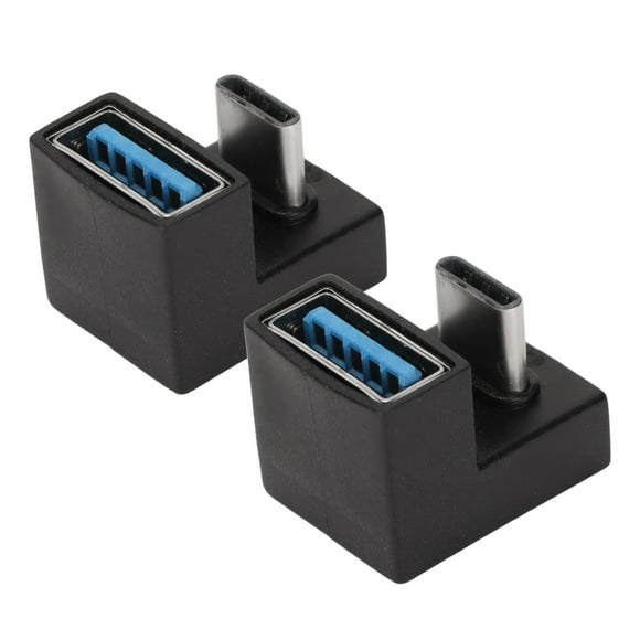 USB C U Shape Adapter, USB C To USB Adapter 2 Pcs High Speed Transfer 5 Gbps USB Female To USB C Male For Mobile Phone