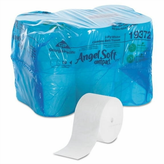 Coreless Bath Tissue, Septic Safe, 2-Ply, White, 1,125 Sheets/Roll, 18 Rolls/Carton | Bundle of 2