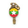 thumbnail image 1 of La bandera nacional de Myanmar Asia país Broche broche broche broche Metal retro, 1 of 3