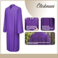 thumbnail image 2 of CLERKMANS Unisex Adult Matte Graduation Gown & Robe, Purple, 1 PCS, 2 of 6