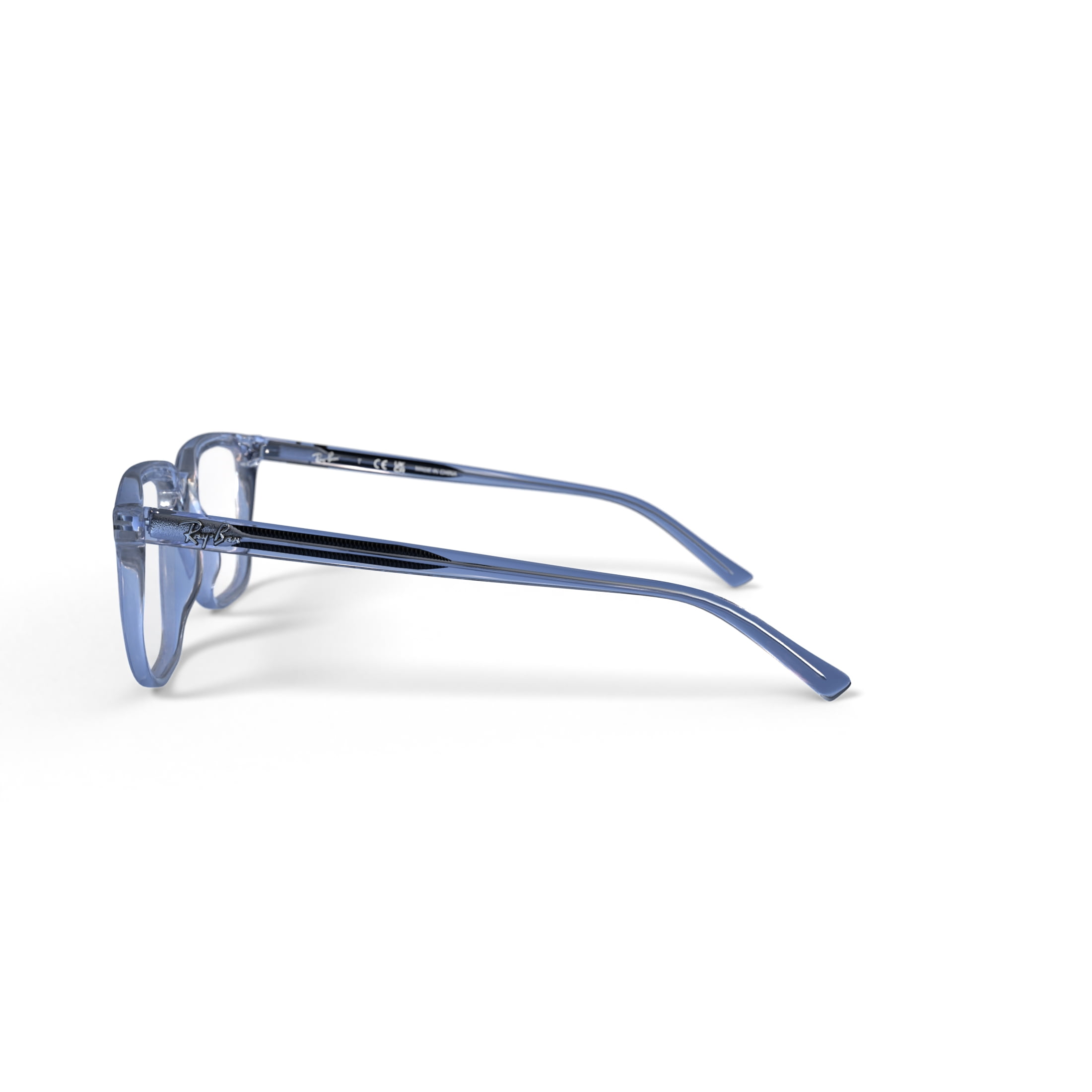 Ray-Ban Unisex Size 54 Rectangular Alain Optics Prescription Eyeglasses with Case, Transparent